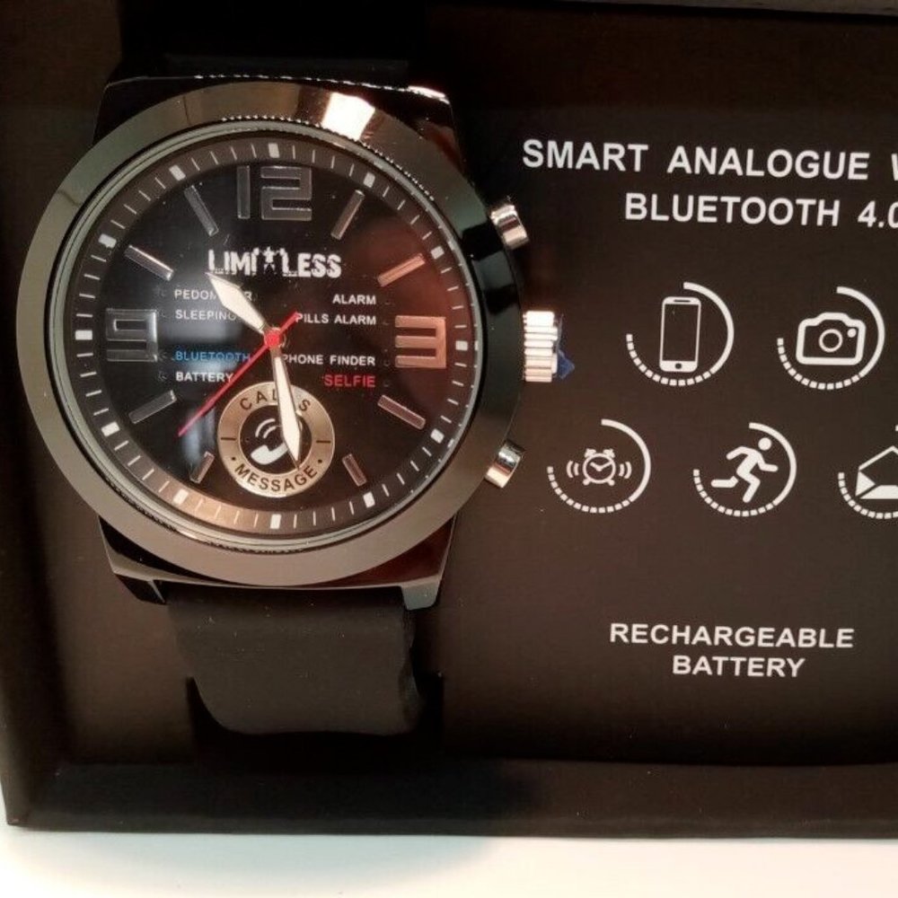 New Limitless Men’s SU-2571-B Analog Smart Watch